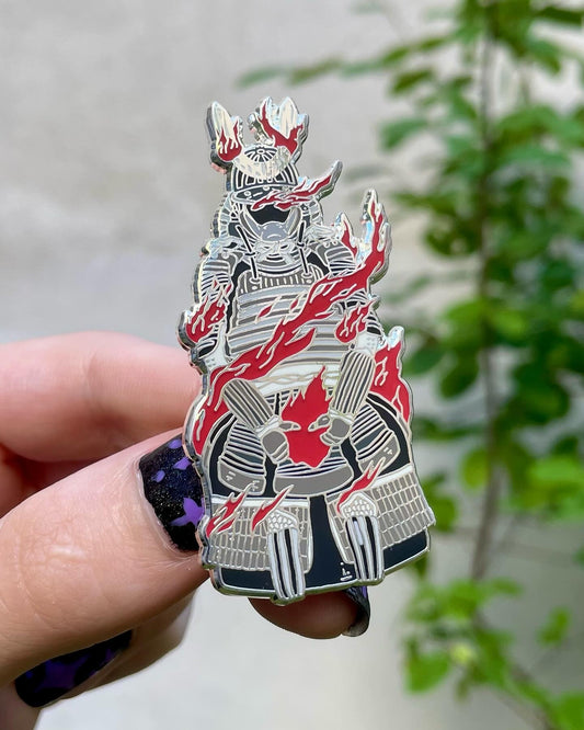 Samurai Armour - Glow in the Dark Enamel Pin