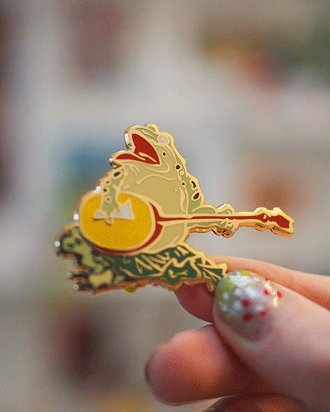 Singing Frog – Animal Circus Enamel Pin