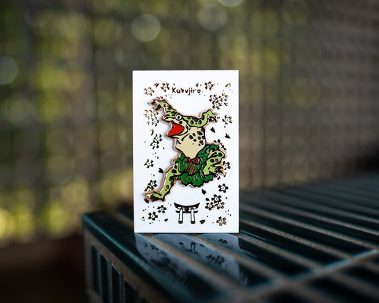 Prancing Frog – Animal Circus Enamel Pin