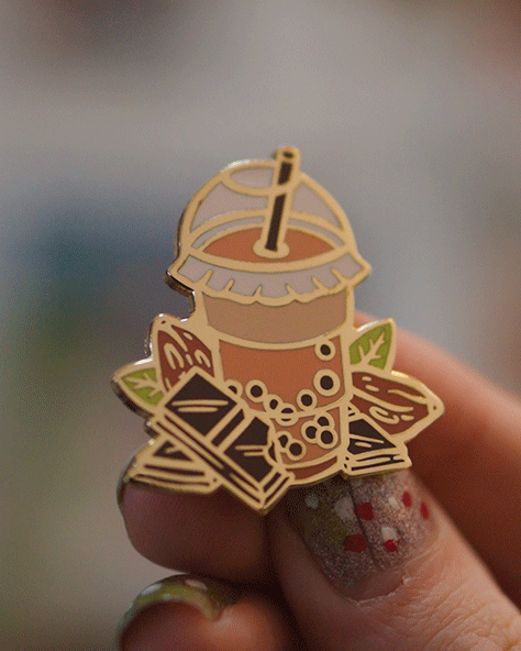 Chocolate – Boba Bliss Enamel Pin
