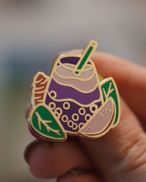 Taro – Boba Bliss Enamel Pin