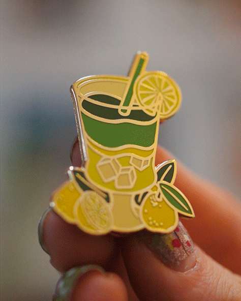 Yuzu Matcha – Boba Bliss Enamel Pin