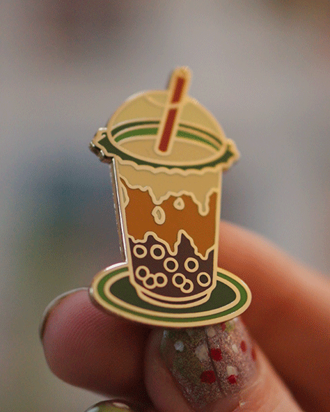 Brown Sugar – Boba Bliss Enamel Pin