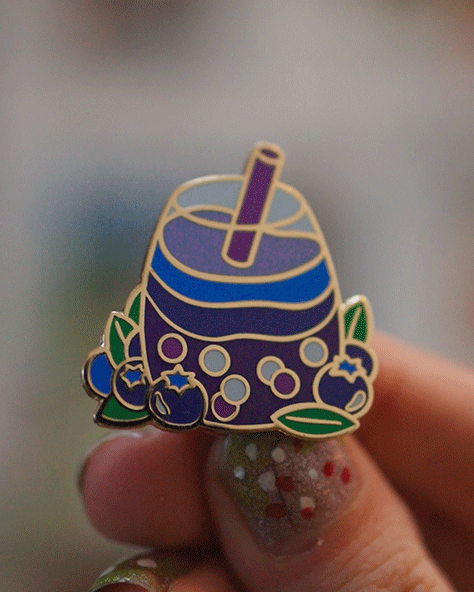 Blueberry – Boba Bliss Enamel Pin