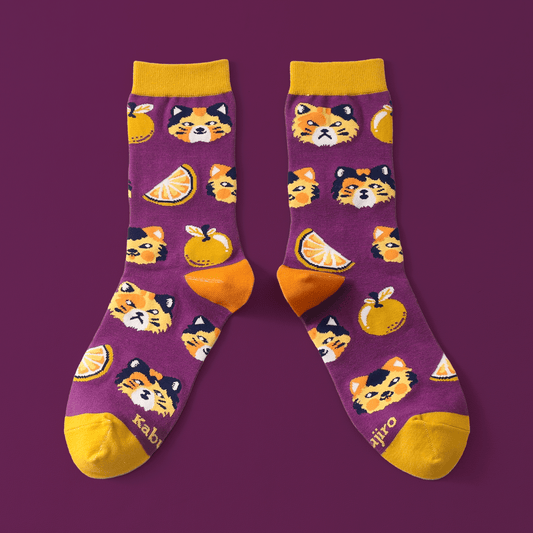 Citrus Cats – Art Socks