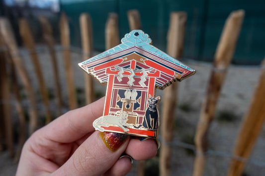 Shrine Cats – Japanese Shrine Animals Enamel Pin