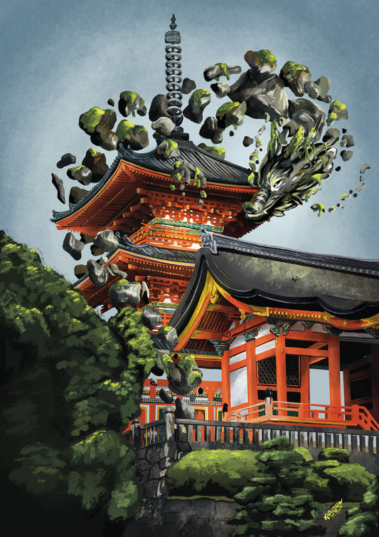 Elemental Dragon Art Print: Earth