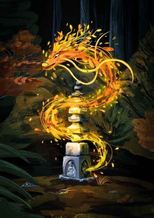 Elemental Dragon Art Print: Air