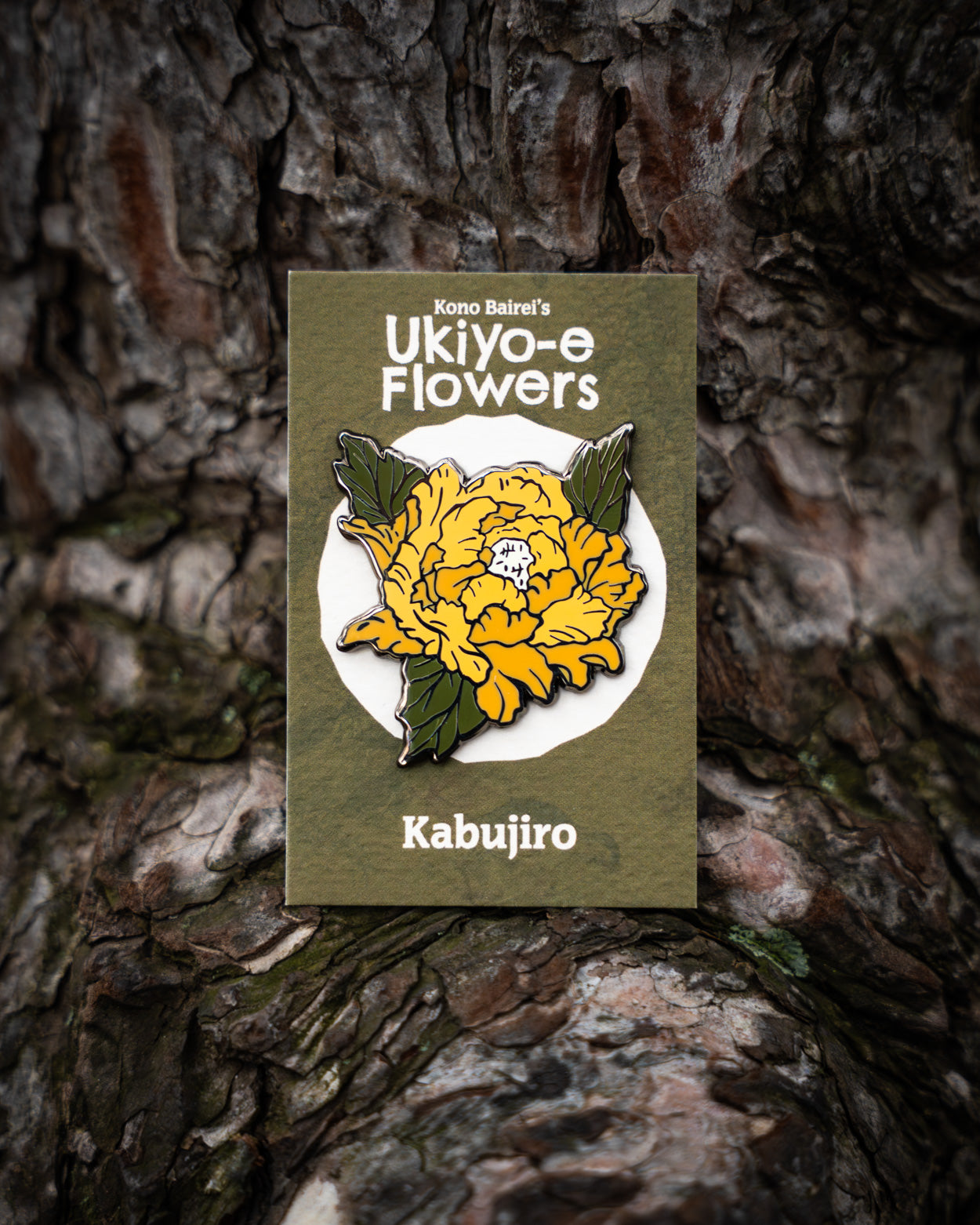 Peony – Ukiyo-e Flower Enamel Pin