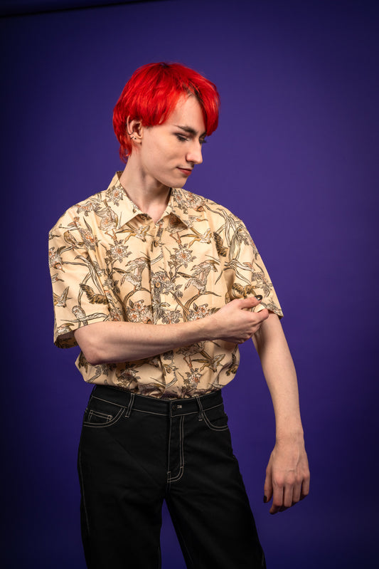 Ukiyo-e Birds – Button-Up Shirt