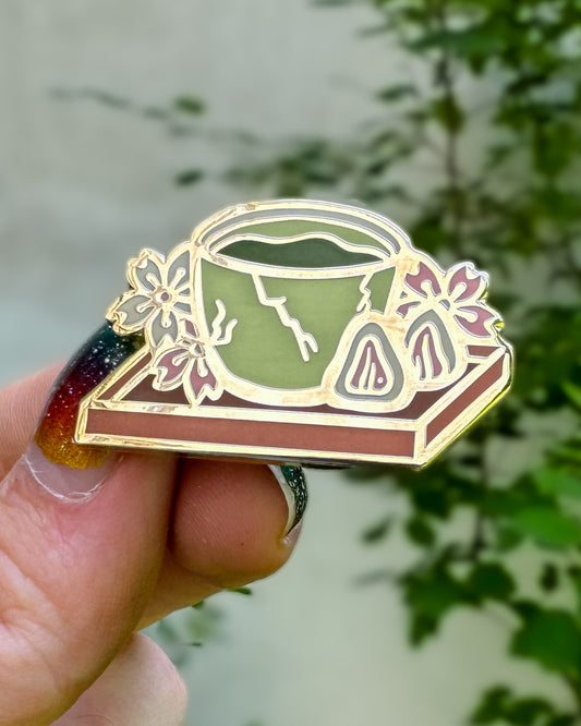 Hot Matcha – Matcha Dessert Enamel Pin
