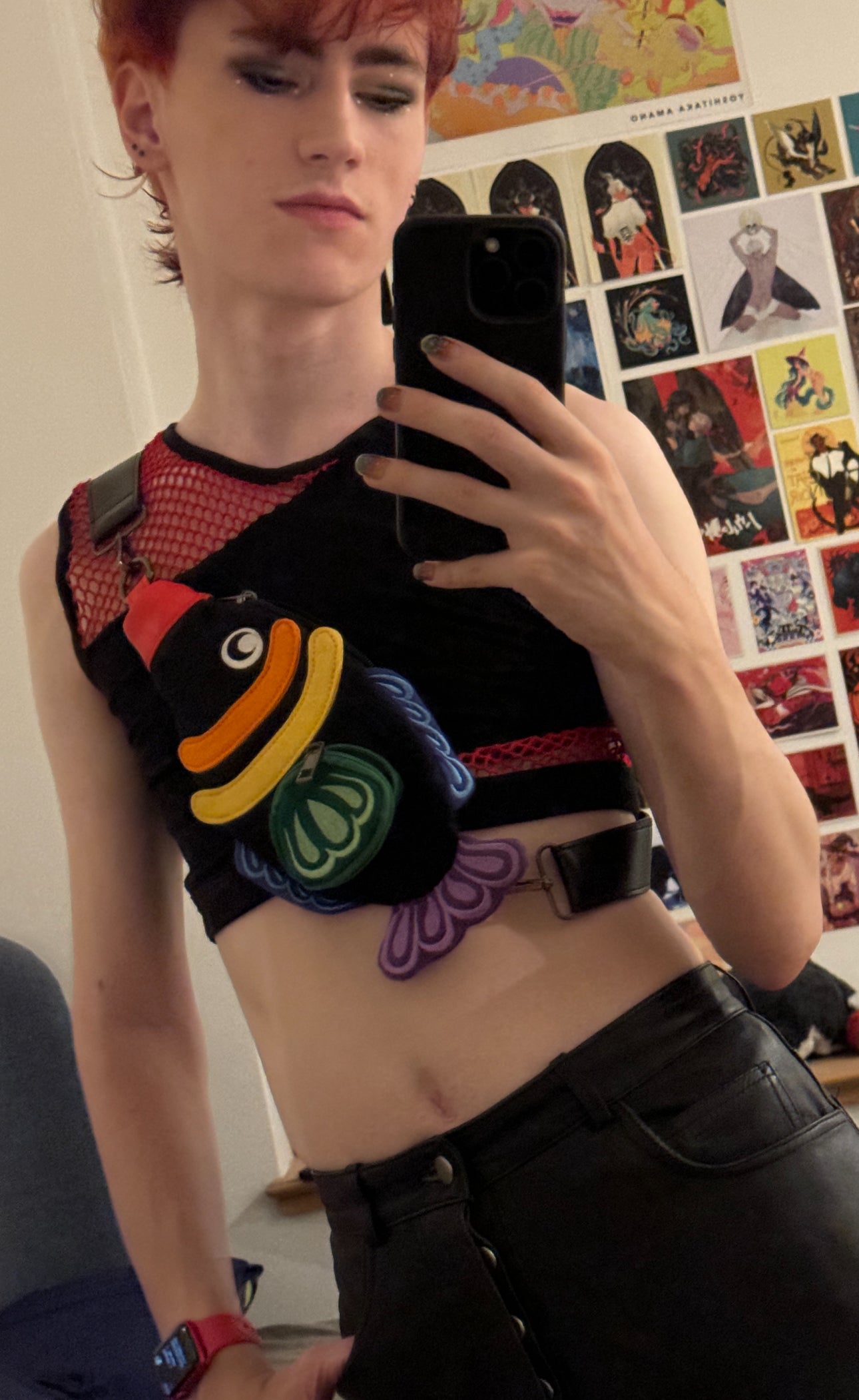 Rainbow Soy Sauce Fish Crossbody Bag