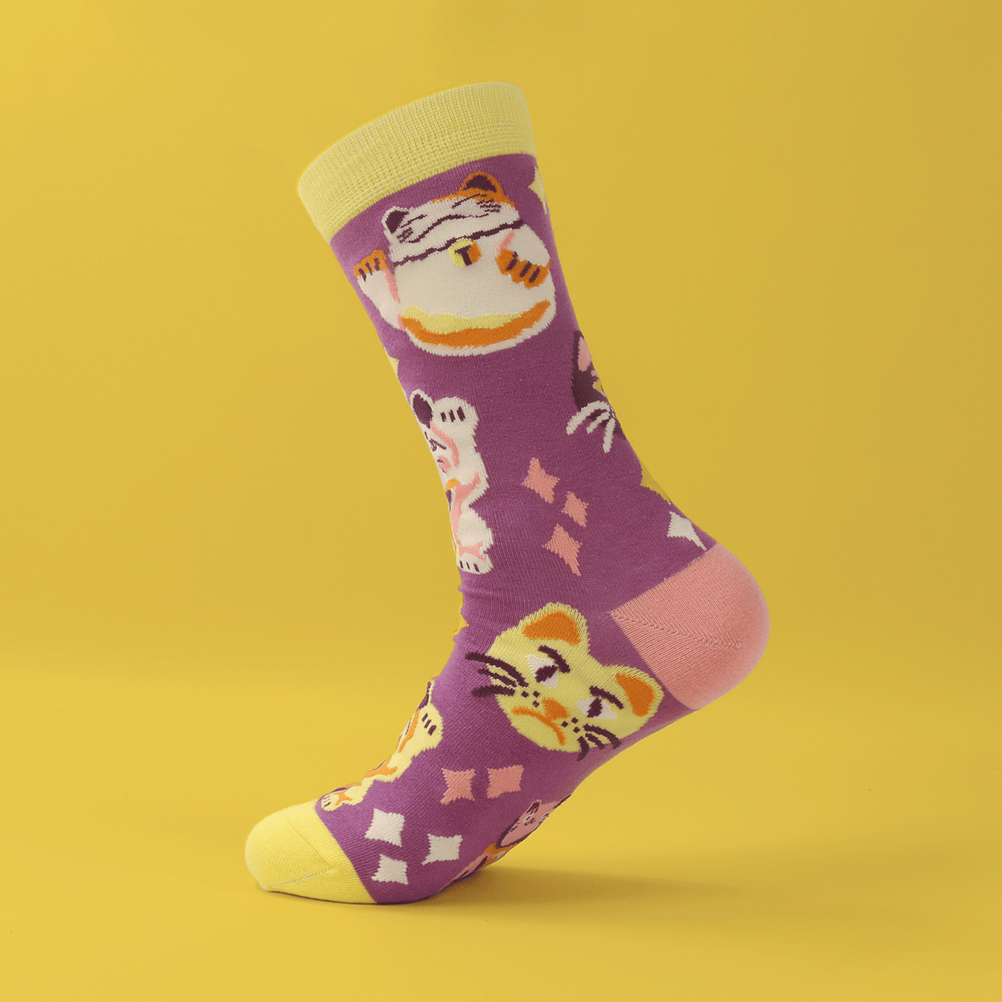 Pink Lucky Cats – Art Socks