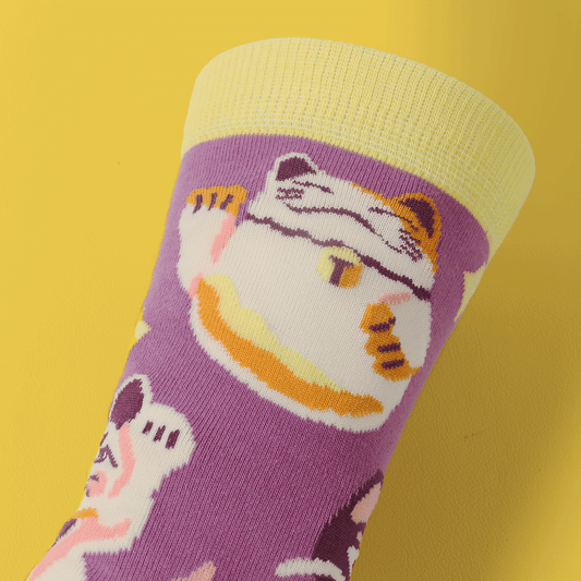 Pink Lucky Cats – Art Socks