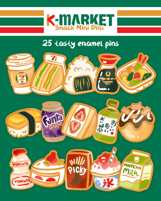 Konbini Snacks – Mini Pins