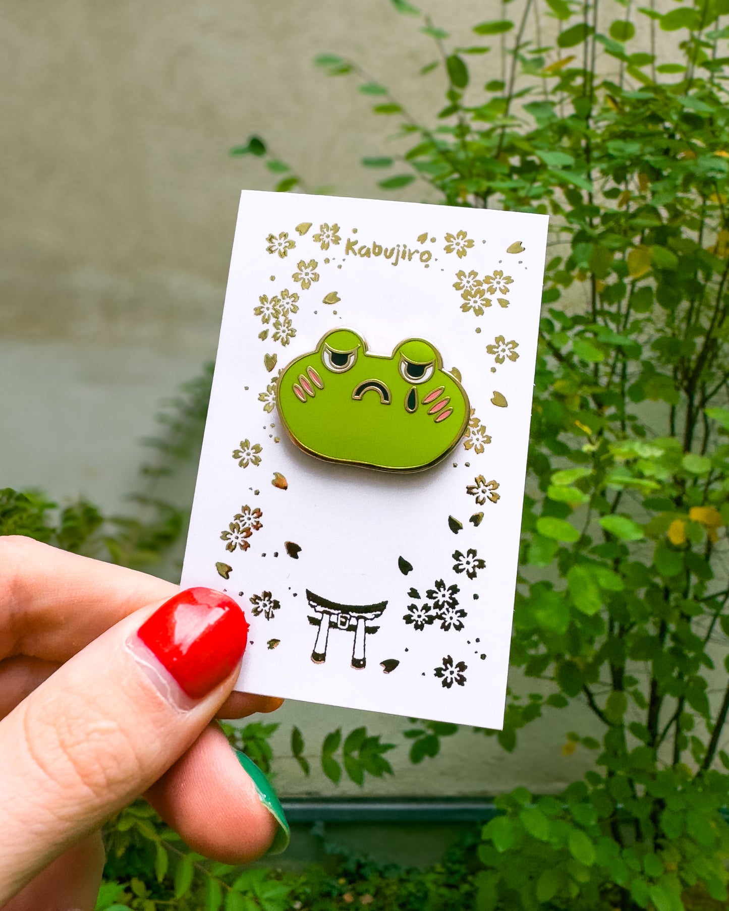 Sad Frog Enamel Pin