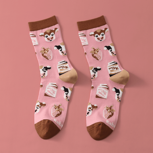 Strawberry Cows – Art Socks