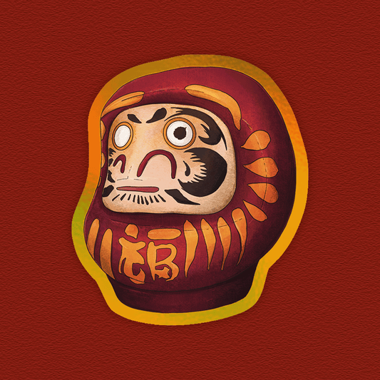 Daruma Doll – Holographic Sticker