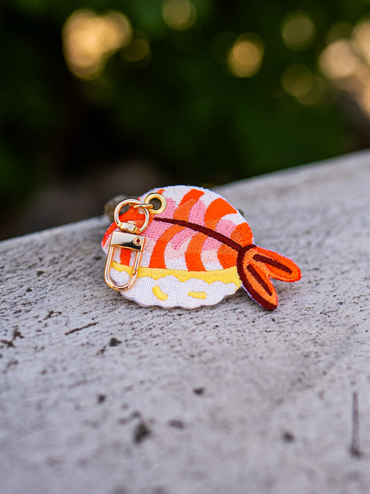 Ebi Sushi – Embroidered Keychain Charm