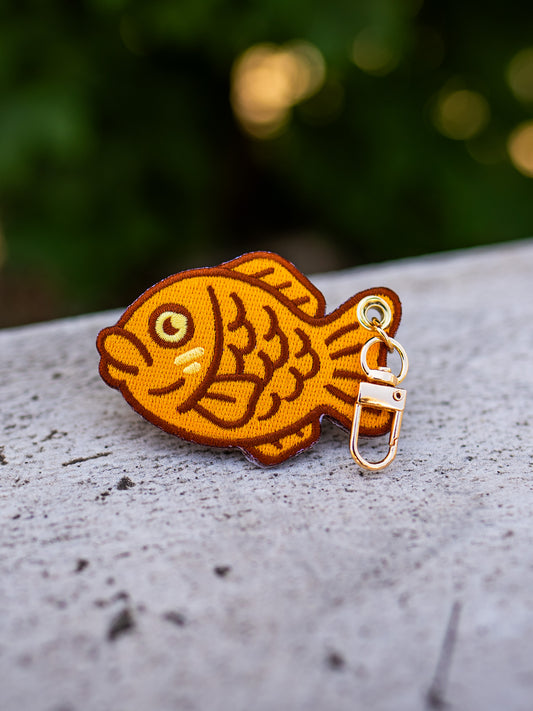 Taiyaki Fish – Embroidered Keychain Charm