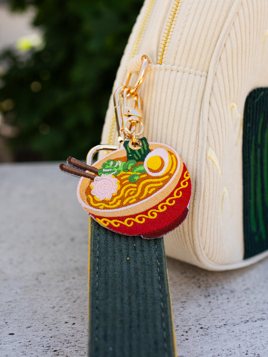 Ramen Bowl – Embroidered Keychain Charm
