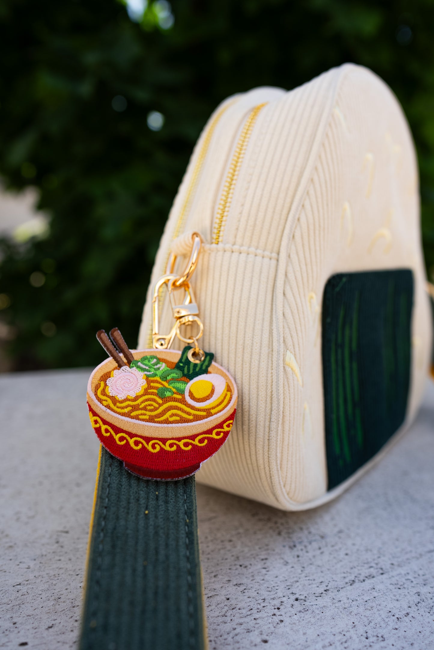 Ramen Bowl – Embroidered Keychain Charm