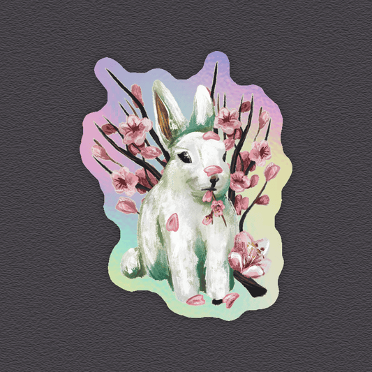 Sakura Bunny Cream – Holographic Sticker