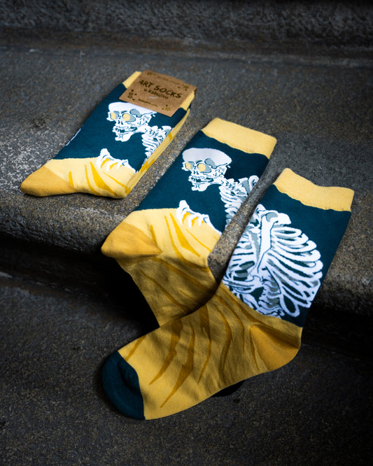 Ukiyo-e Skeleton – Art Socks