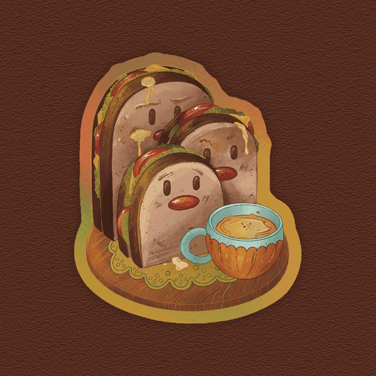 Poké Snack Sandwich – Holographic Sticker