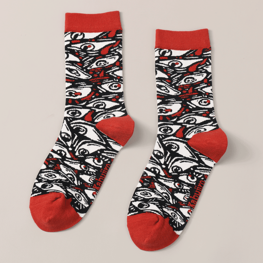 Eyes Eyes Eyes (red) – Art Socks