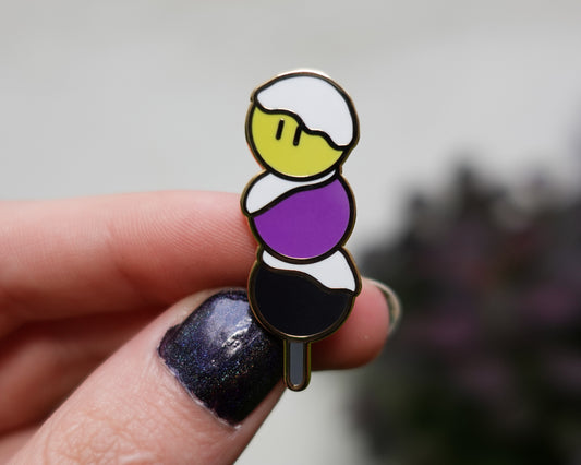 Pride Dango Enamel Pin – Non-Binary