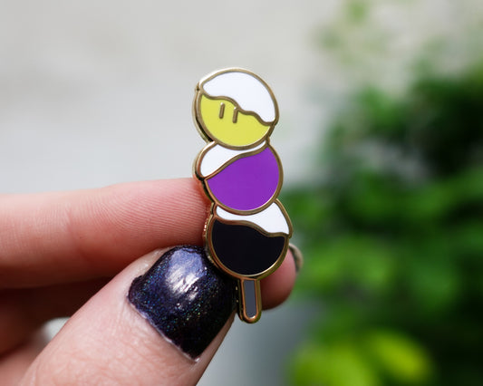 Pride Dango Enamel Pin – Non-Binary