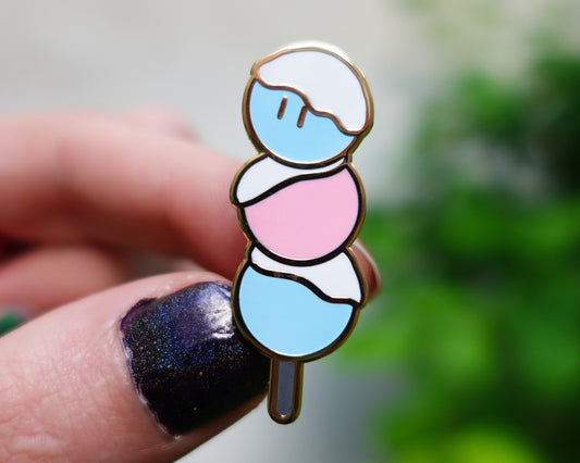 Pride Dango Enamel Pin – Trans