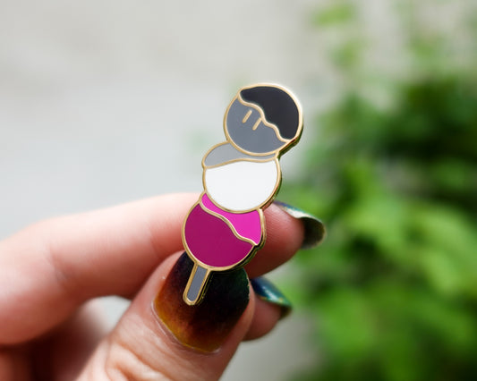 Pride Dango Enamel Pin – Asexual