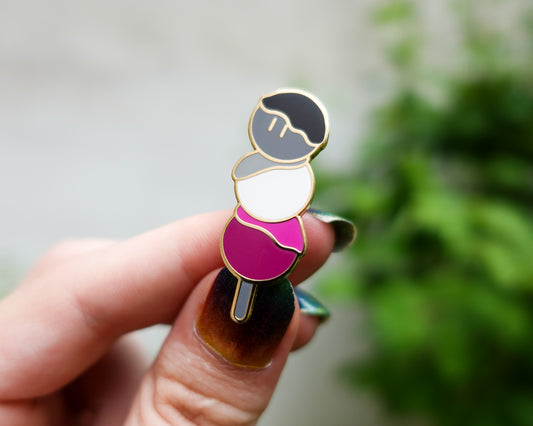 Pride Dango Enamel Pin – Asexual