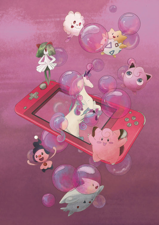 Gaming Nostalgia: Fairies – A6 Art Print