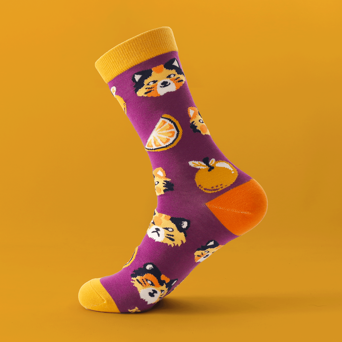 Citrus Cats – Art Socks