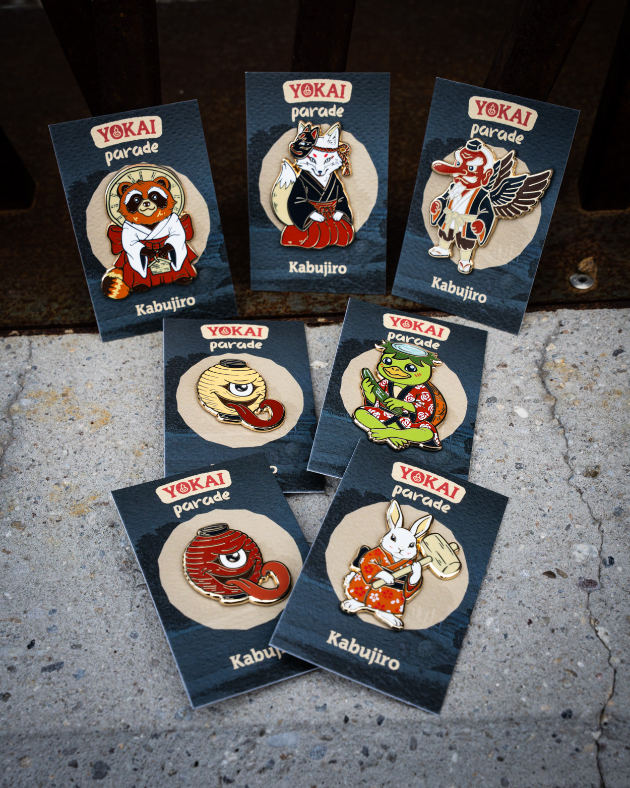 Yokai Parade Enamel Pin Set