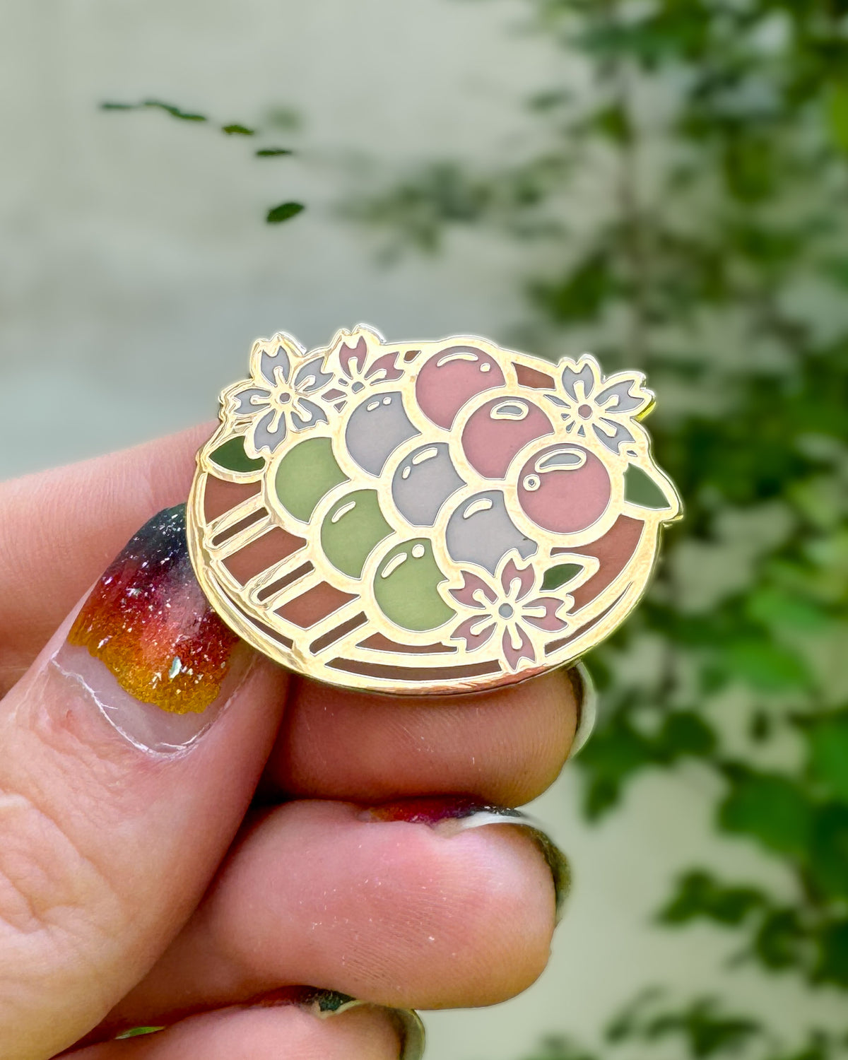 Dango Pin Spring Dango – Matcha Dessert Enamel Pin – Kabujiro