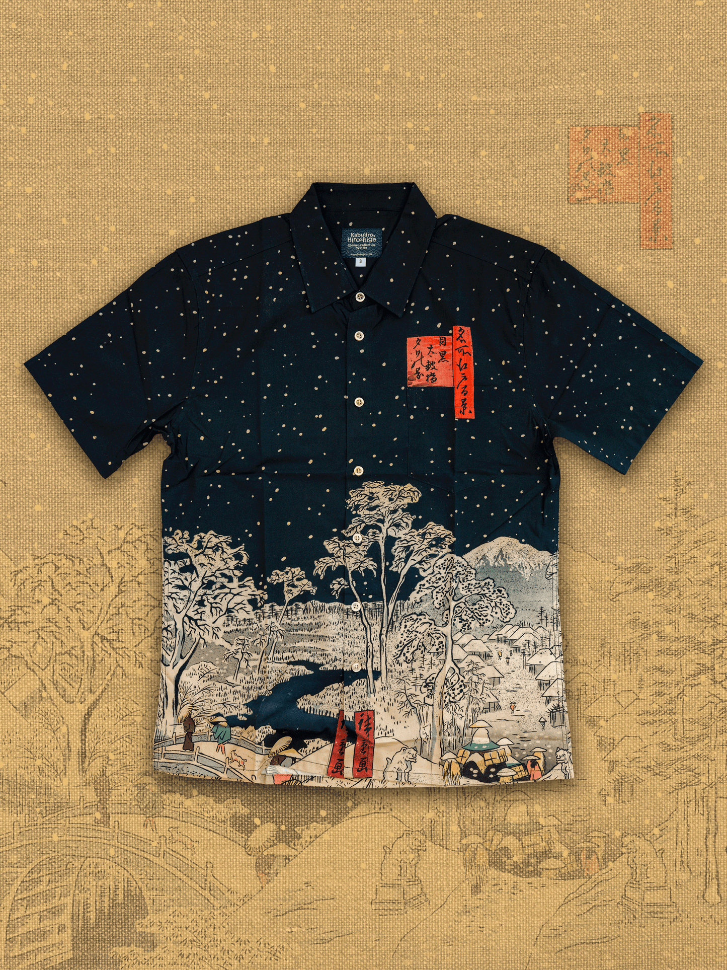 Winter Ukiyo-e – Button-Up Shirt