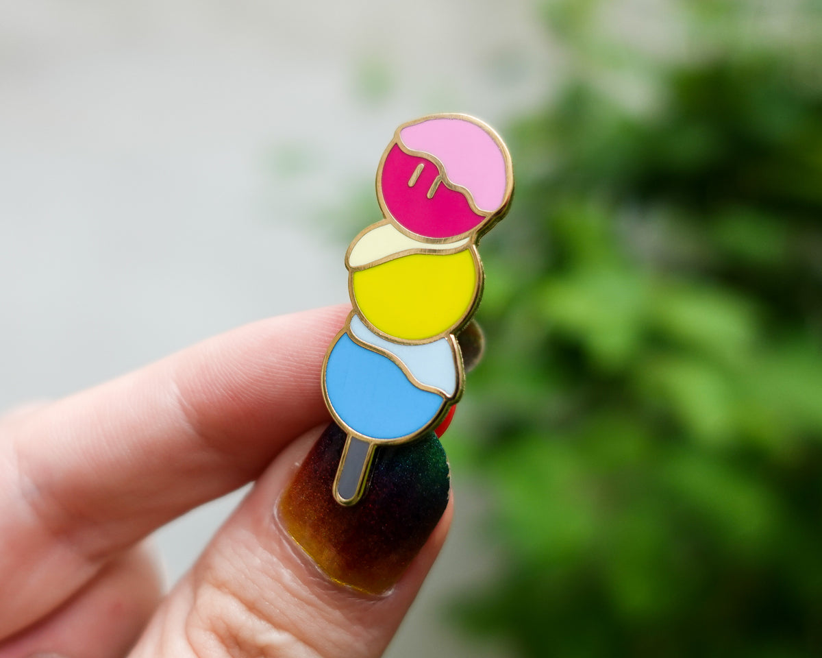 Dango Pin Pride Dango Enamel Pin – Pansexual – Kabujiro