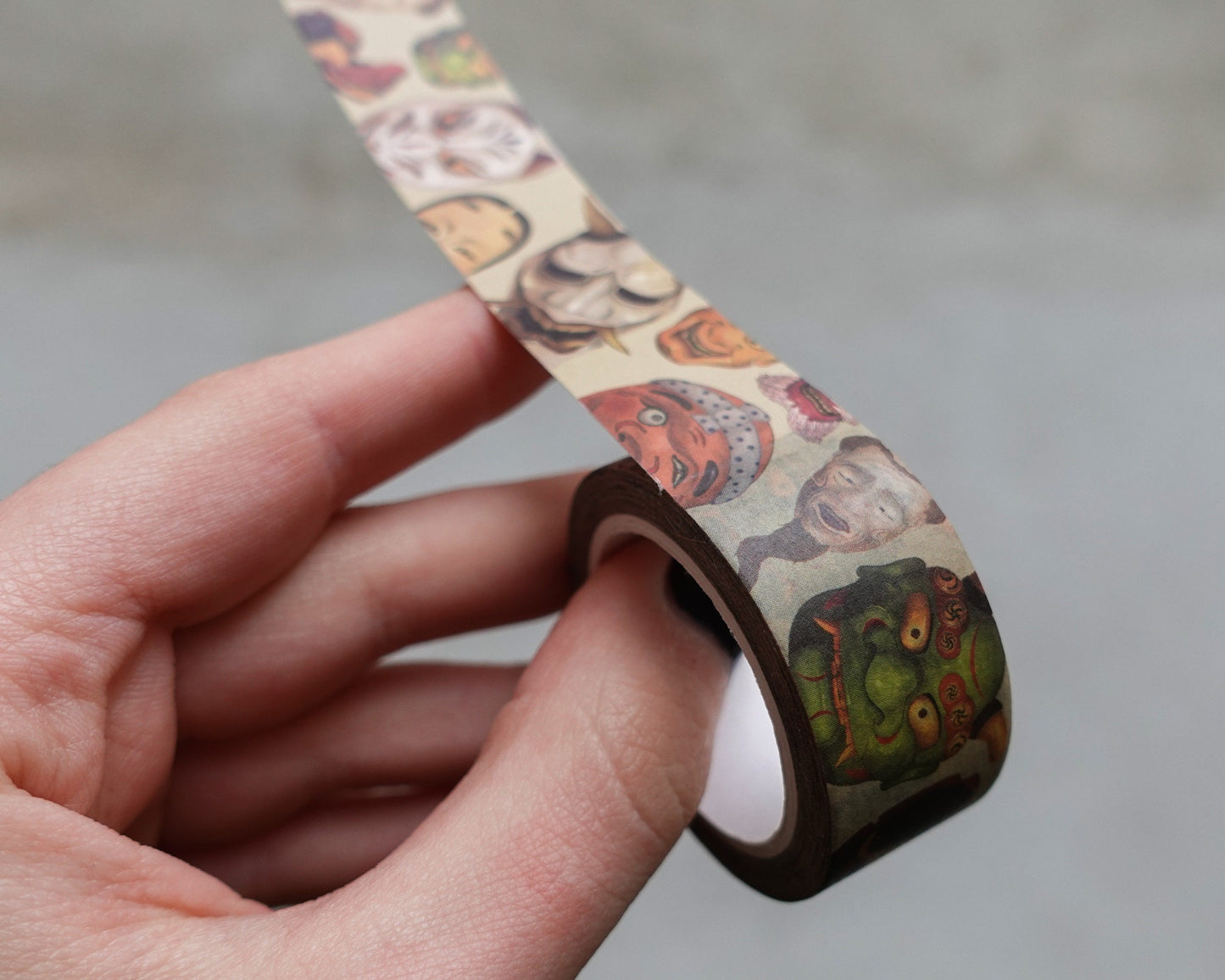 Japanese Masks – Noh Washi Tape [Oni, Hanya, Kitsune and Tengu Masks]