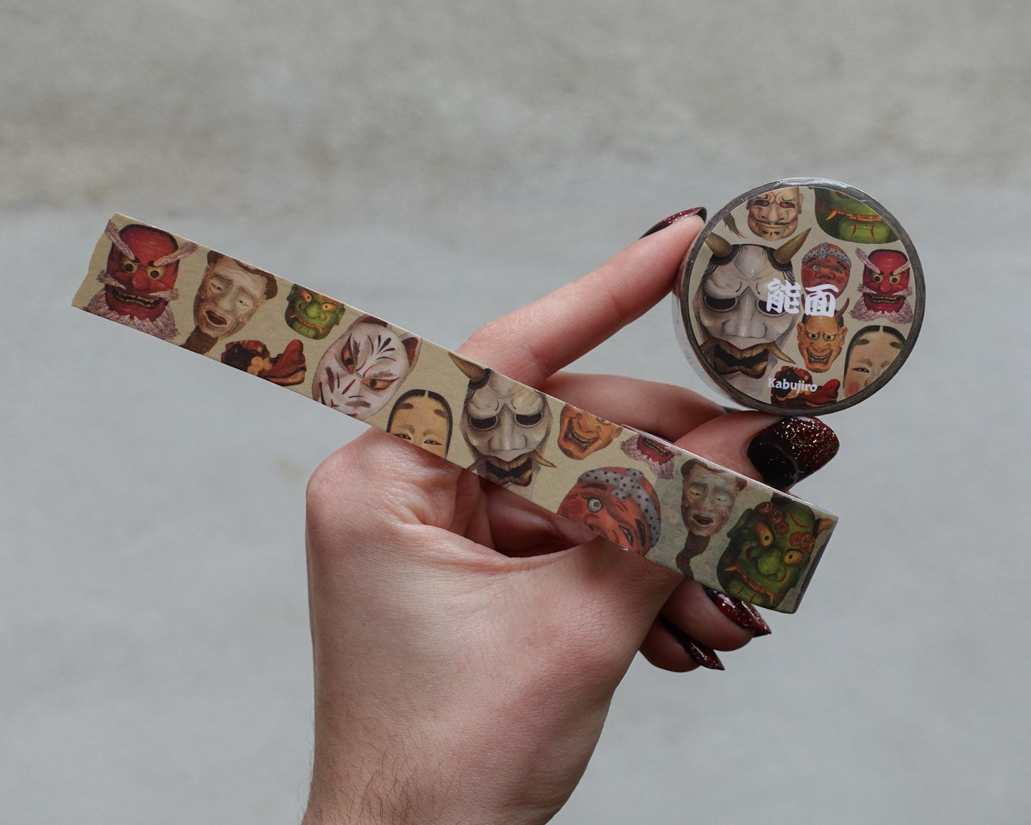 Japanese Masks – Noh Washi Tape [Oni, Hanya, Kitsune and Tengu Masks]