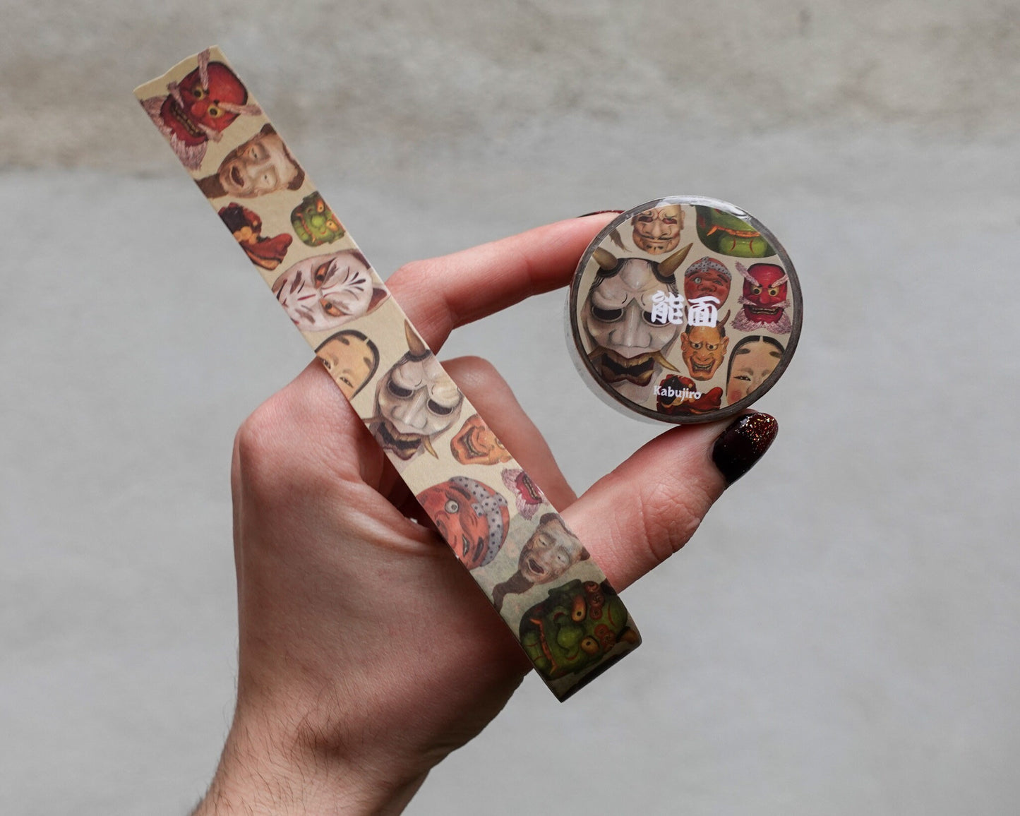 Japanese Masks – Noh Washi Tape [Oni, Hanya, Kitsune and Tengu Masks]