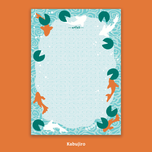 Koi Pond – A6 Dotted Notepad